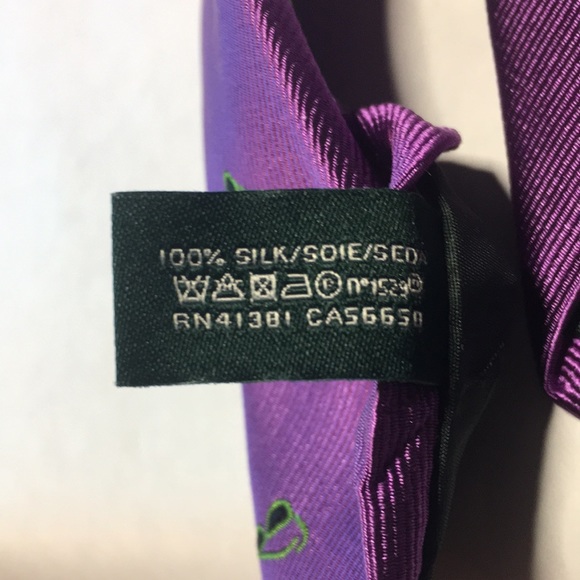 Ralph Lauren purple with green sunglasses print tie. NWT - Picture 4 of 9